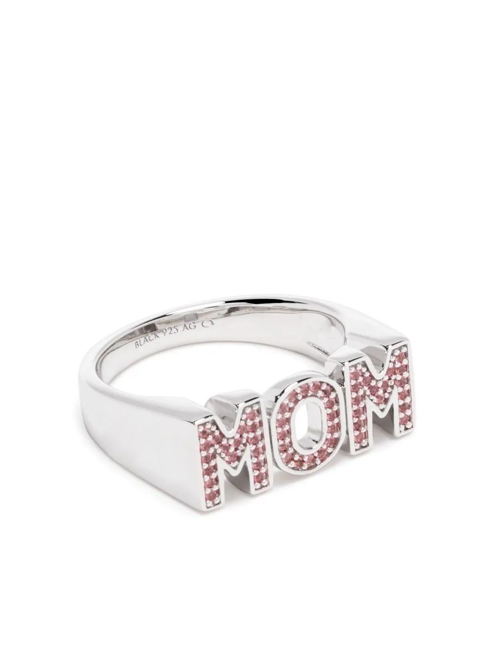 Mom Crystal-Embellished Ring by Maria Black