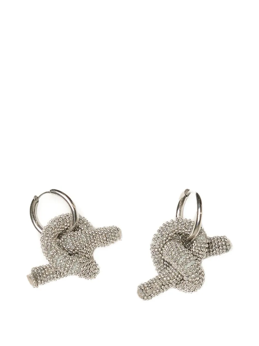 Filo Knot-Detail Beaded-Embellished Earrings by Fabiana Filippi