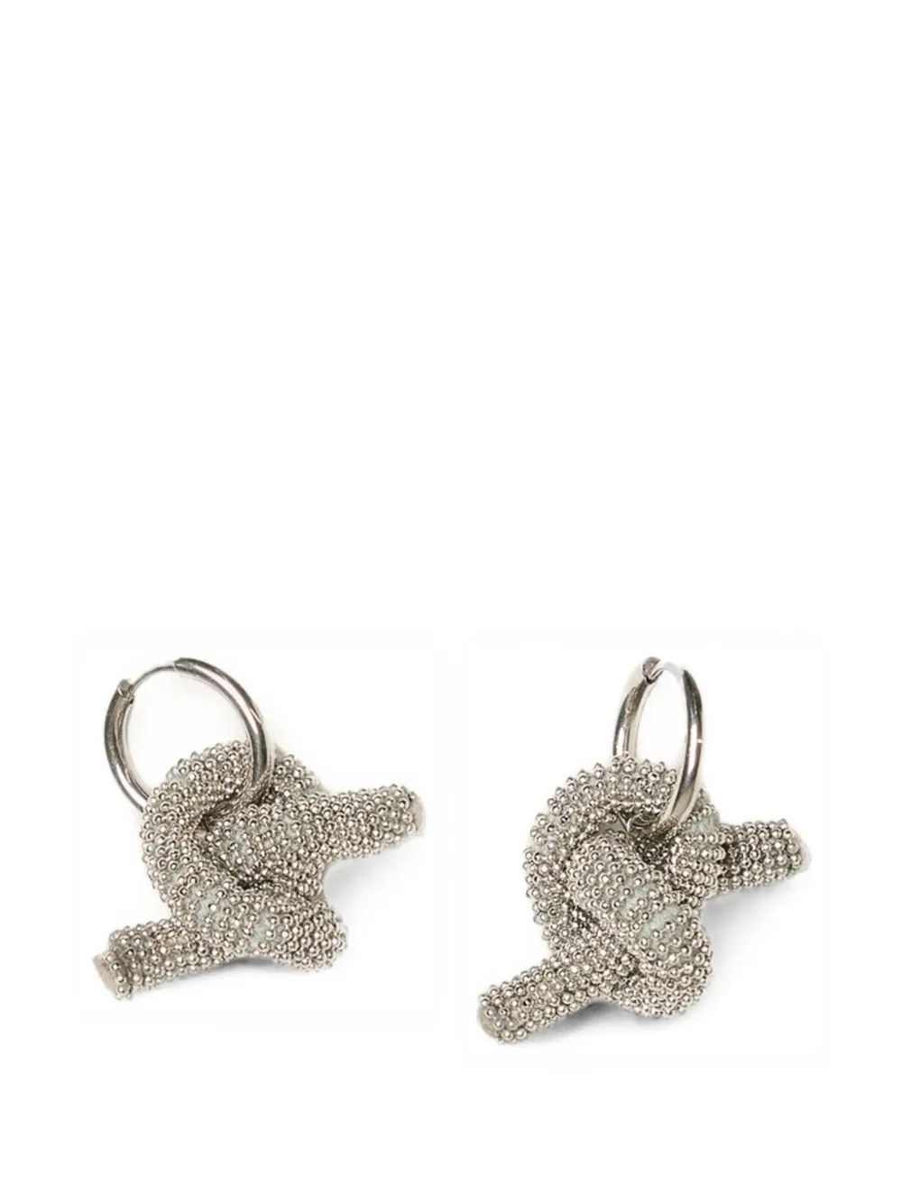 Filo Knot-Detail Beaded-Embellished Earrings by Fabiana Filippi