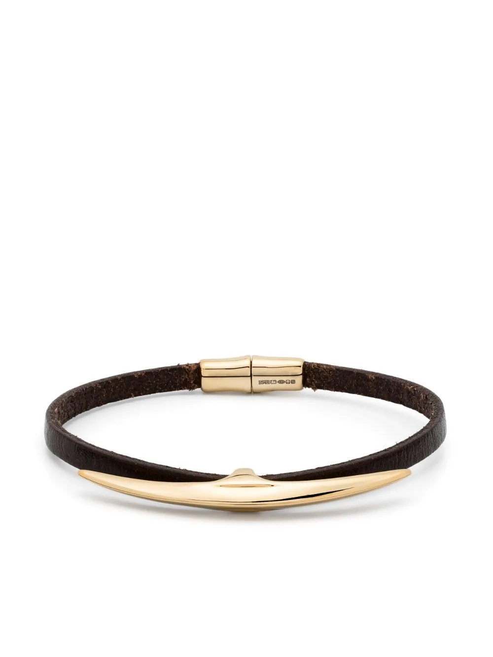 Vermeil and Leather Arc Bracelet by Shaun Leane