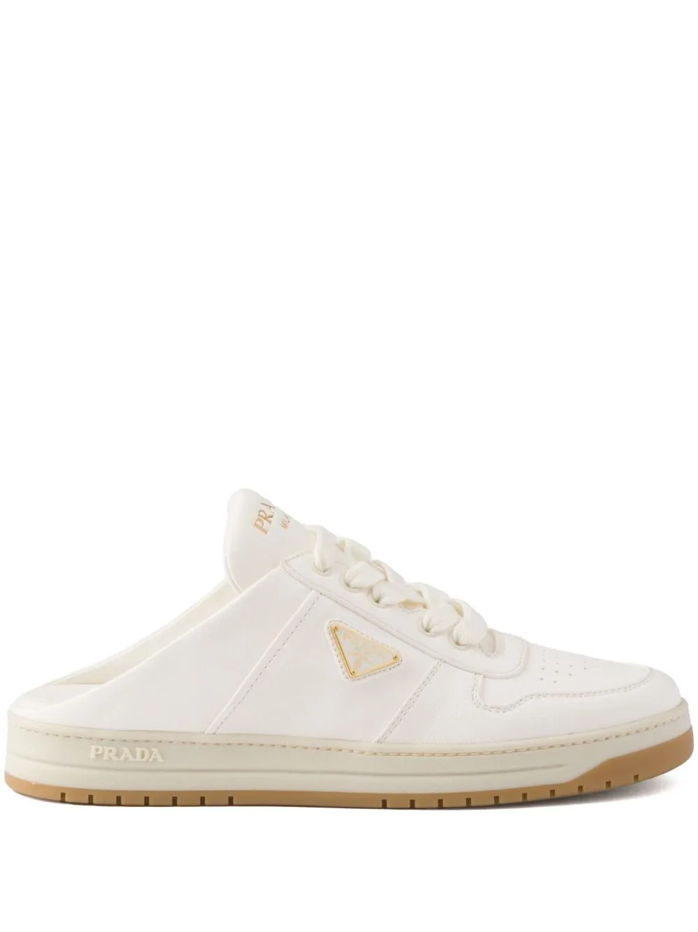 Nappa Leather Sneaker Mules by Prada