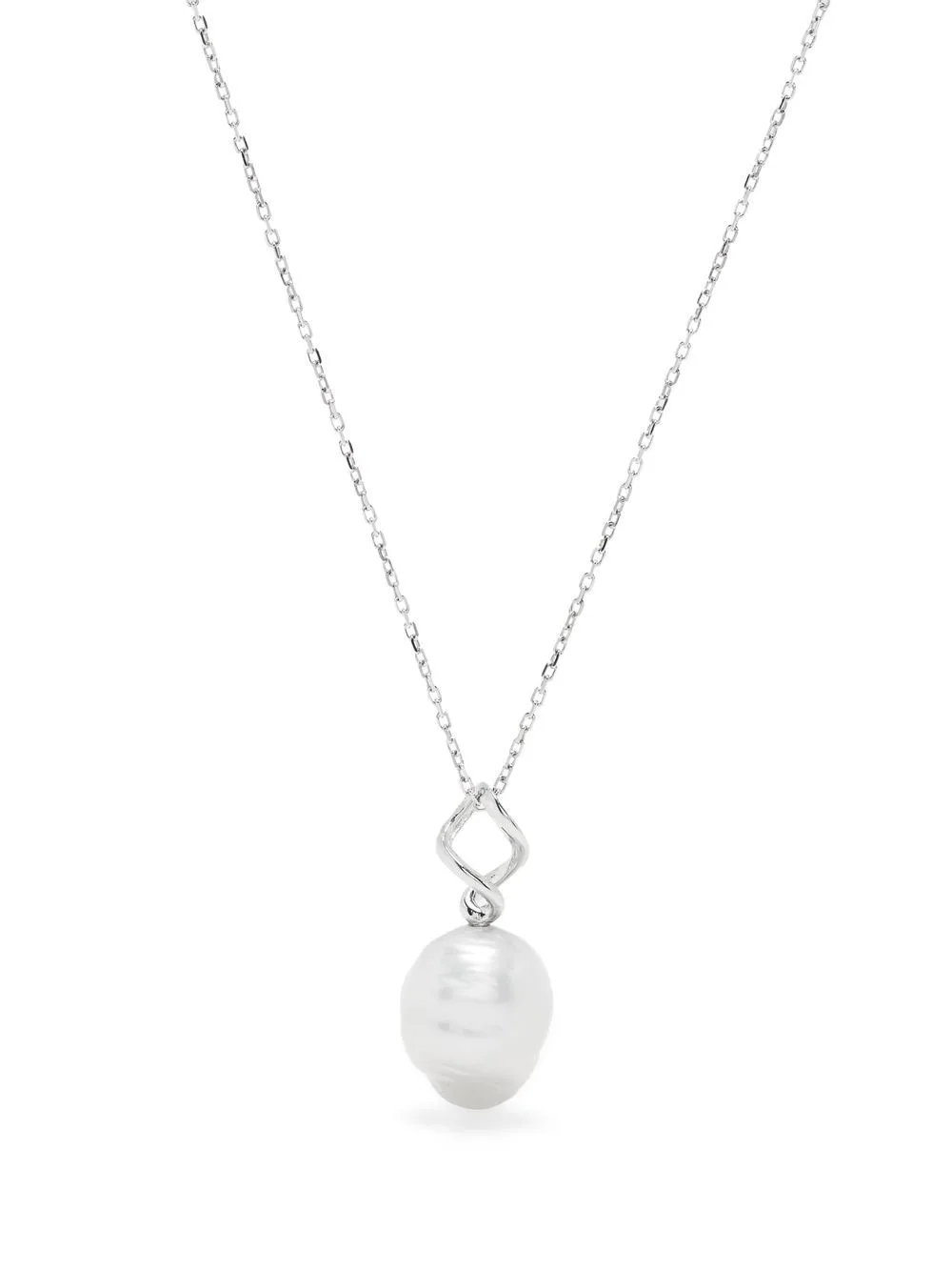 Twister Rhodium Plating Necklace by Maria Black