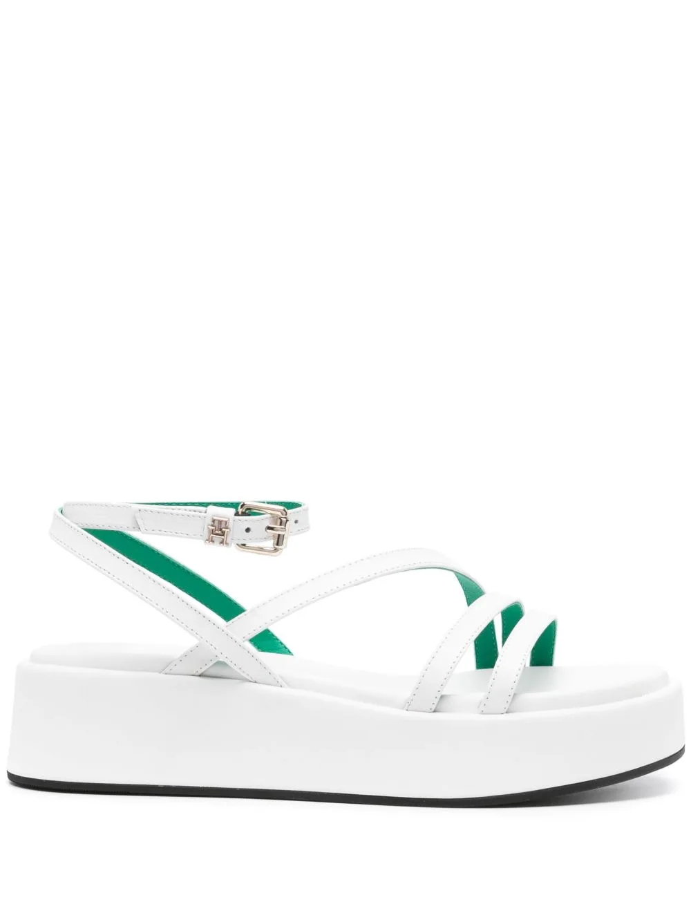 Strappy Leather Platform Sandals by Tommy Hilfiger