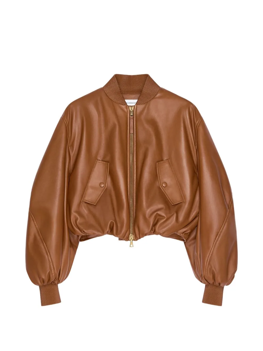 Cropped Cocoon Bomber in Nappa Leather by Givenchy