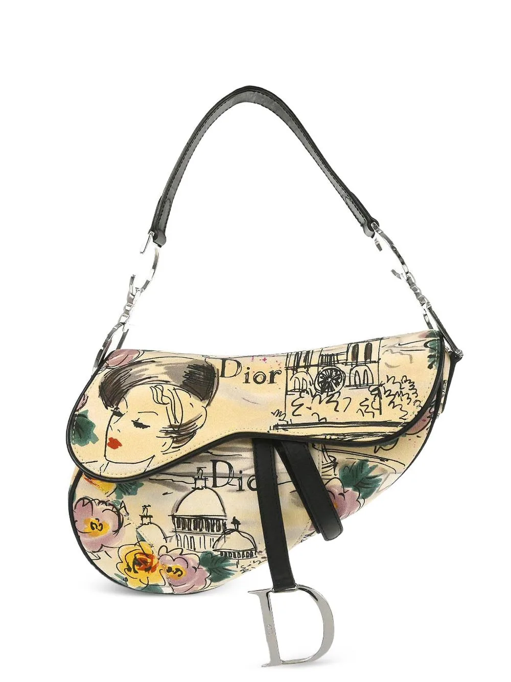 2005 John Galliano Saddle Shoulder Bag by Christian Dior Pre-Owned