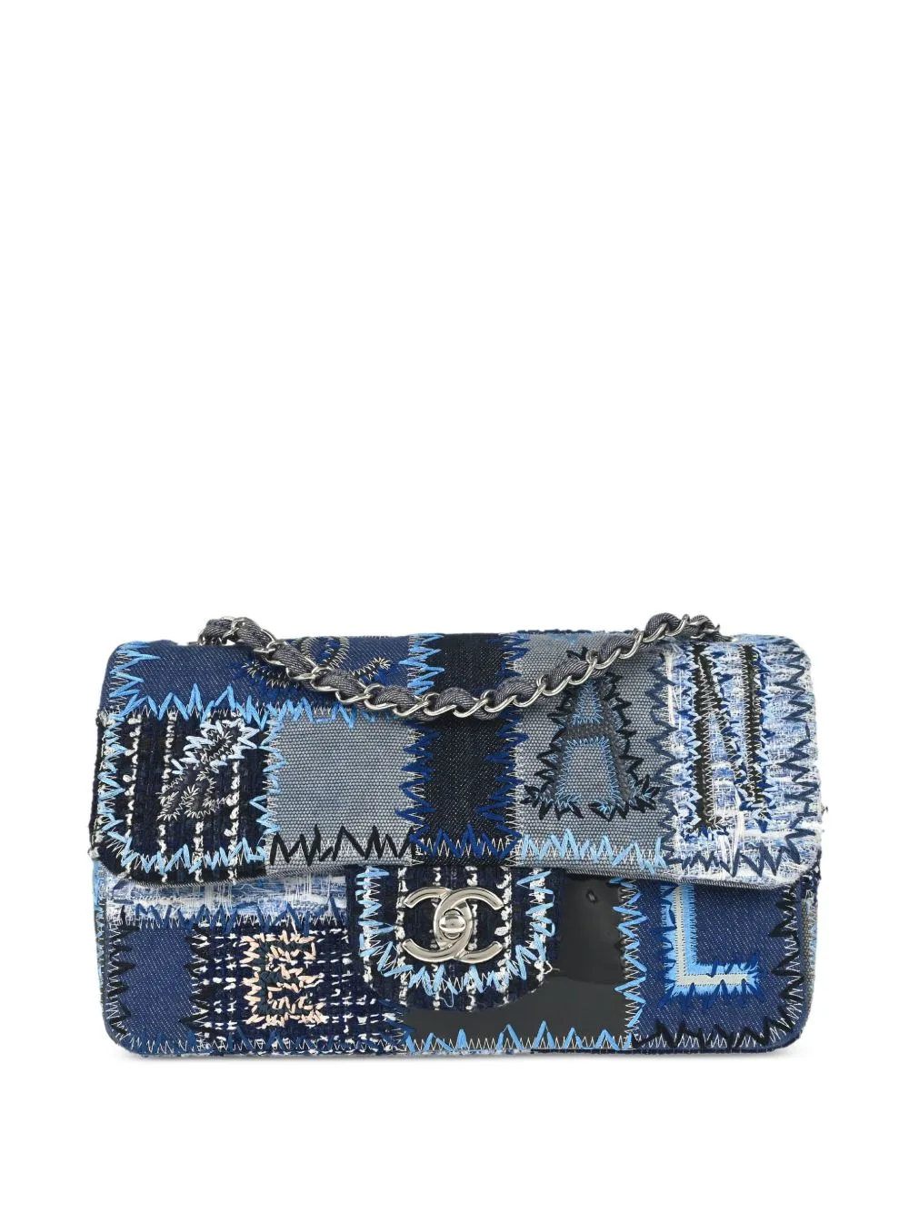 2015-2016 Single Flap Patchwork Shoulder Bag by CHANEL Pre-Owned