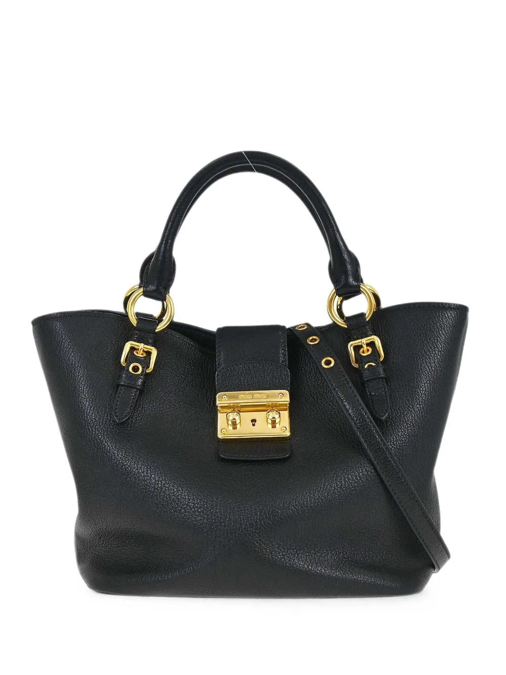 2010s Push-Lock Tote Bag by Miu Miu Pre-Owned