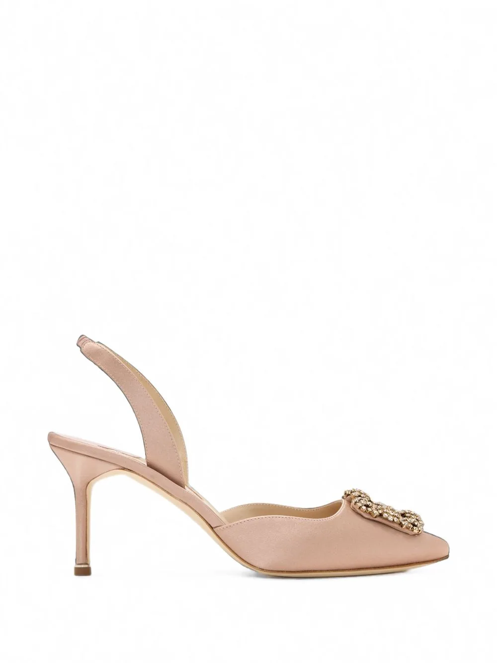 Hangisli Crystal-Buckle Pumps by Manolo Blahnik