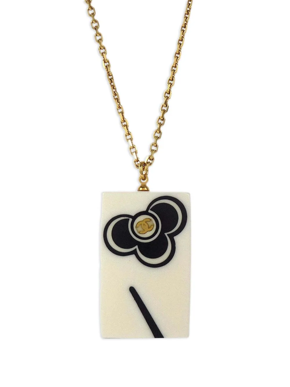 2002 Rectangle-Pendant Necklace by CHANEL Pre-Owned