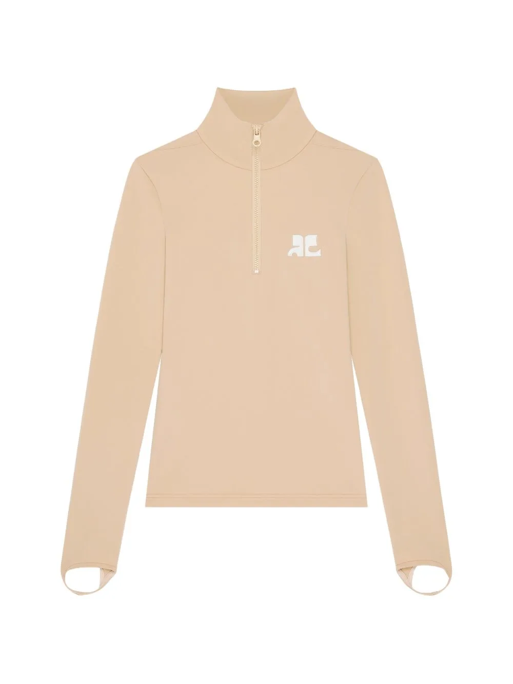 Zipped Mock-Neck Top by Courrèges
