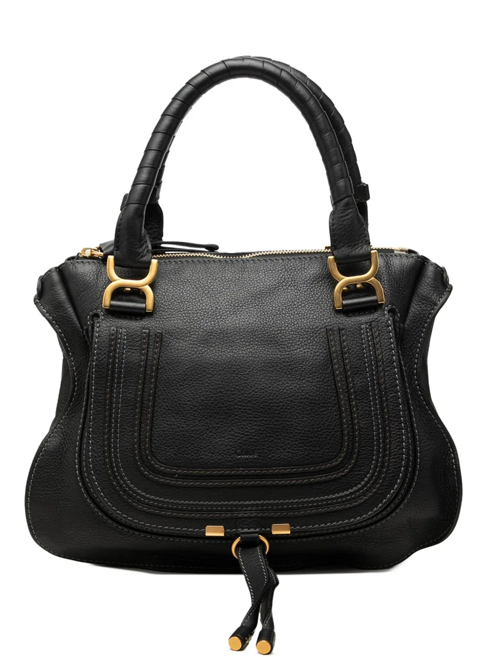 2010 Medium Grained Leather Marcie Satchel by Chloé Pre-Owned