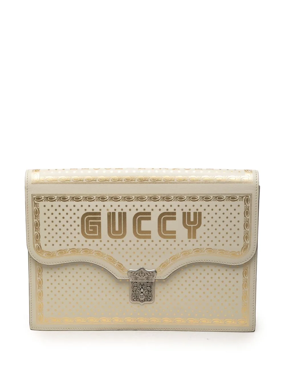 2016-2026 Guccy Sega Calfskin Portfolio Clutch Bag by Gucci Pre-Owned