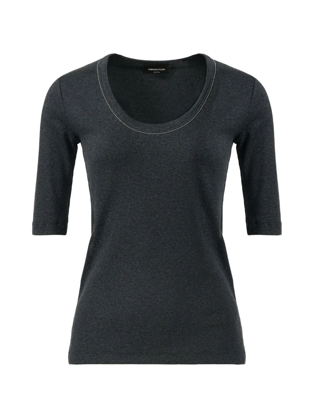 Bead-Trim T-Shirt by Fabiana Filippi