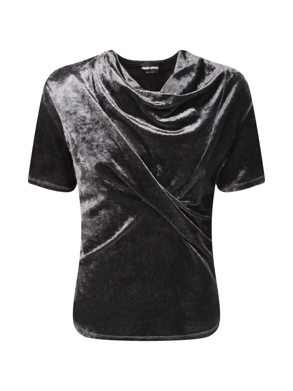 Draped Velvet T-Shirt by Giorgio Armani