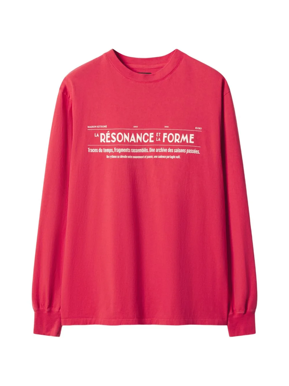 Slogan-Print Long-Sleeve T-Shirt by Maison Kitsuné