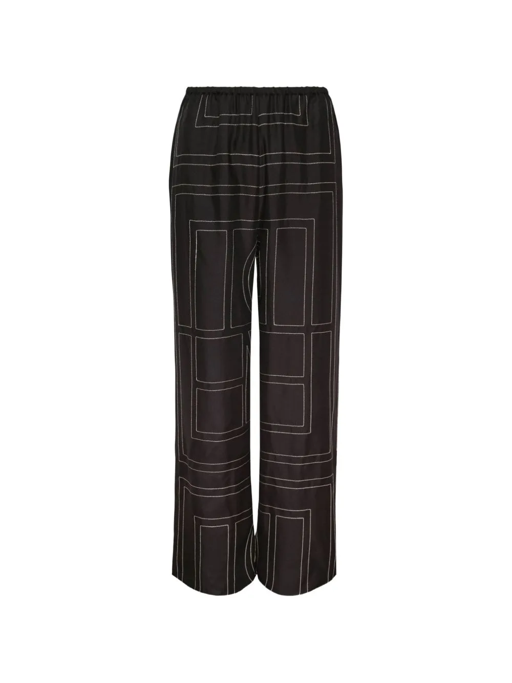 Monogram Silk Pajamas by TOTEME