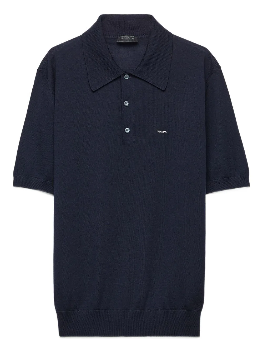 Embroidered Wool Polo Shirt by Prada