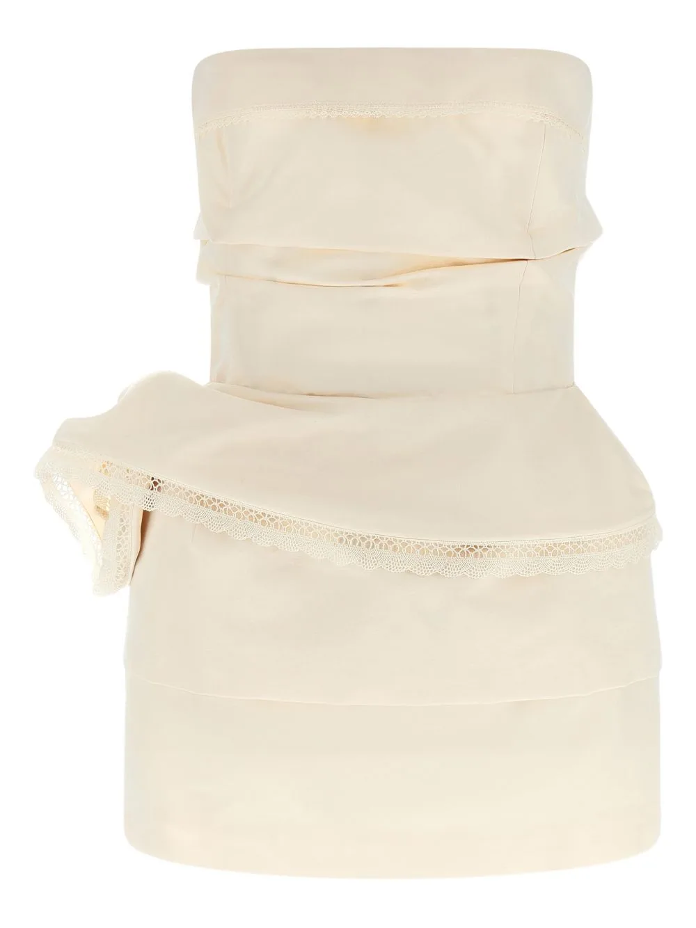 Lace Draped Flower Mini Dress by Magda Butrym