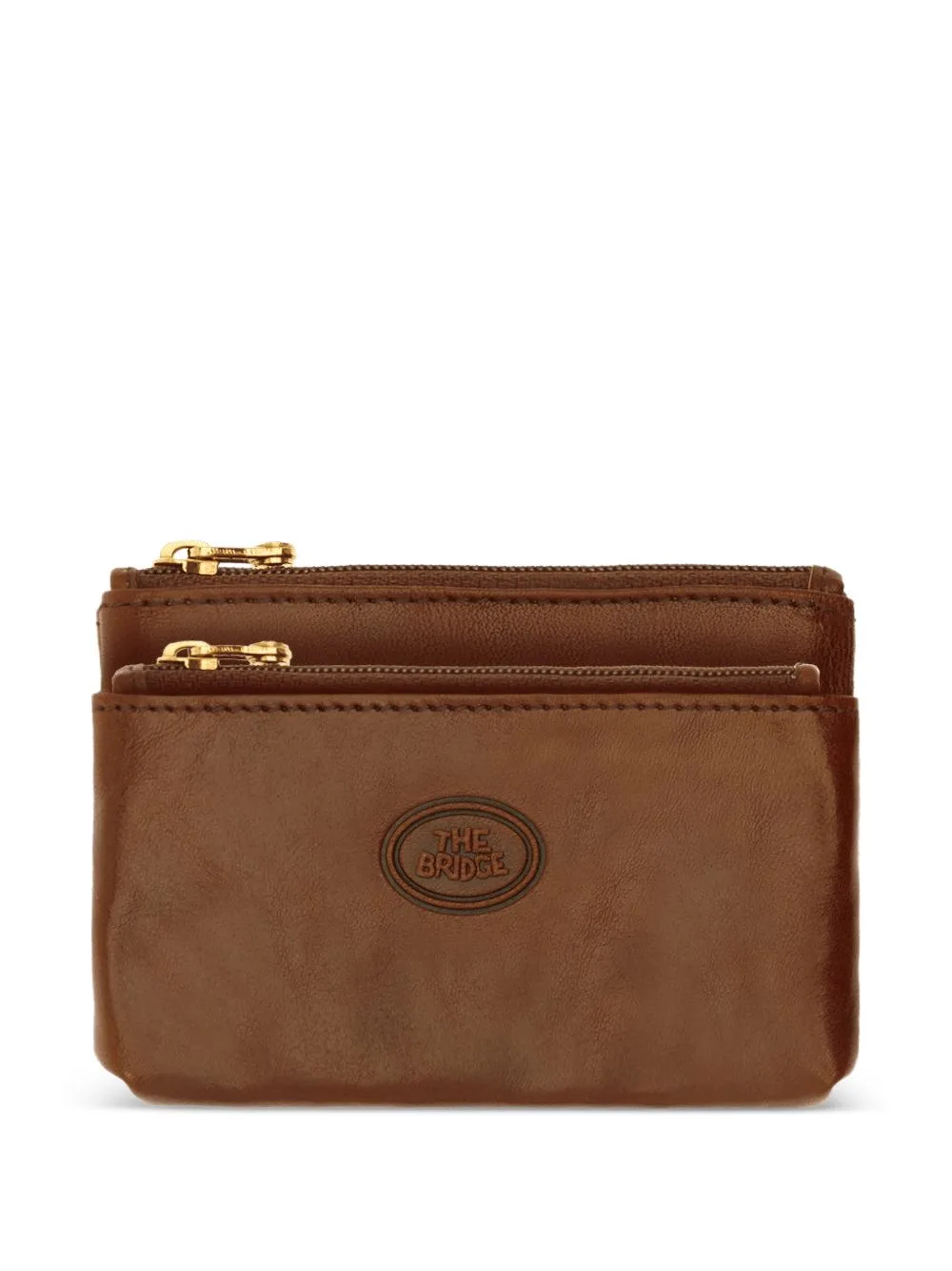 Double-Zip Leather Keyring by The Bridge