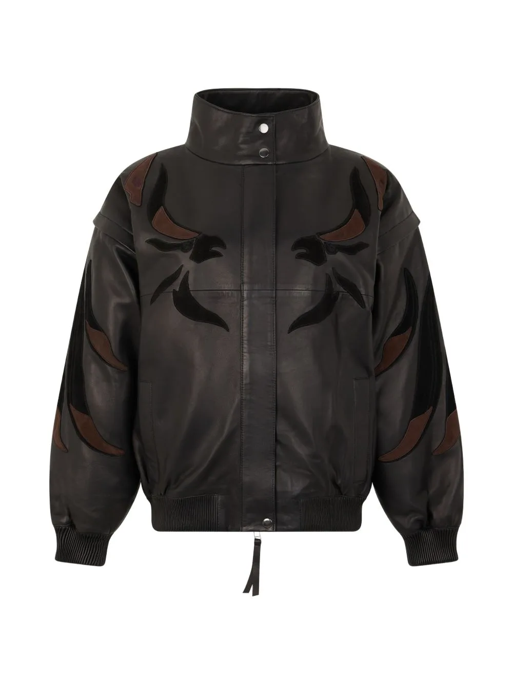 Eagle-Patch Leather Jacket by P.A.R.O.S.H.