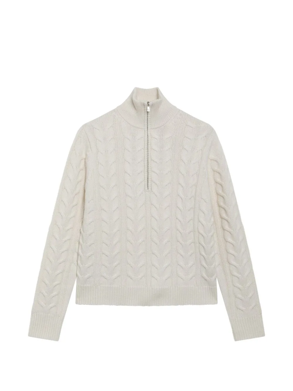 Cable-Knit Quarter-Zip Sweater