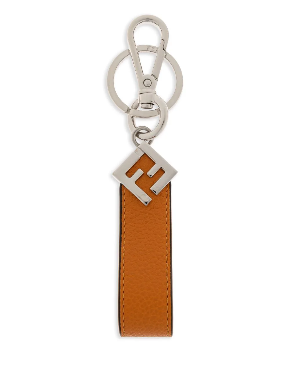 Logo Plaque Keyring by FENDI