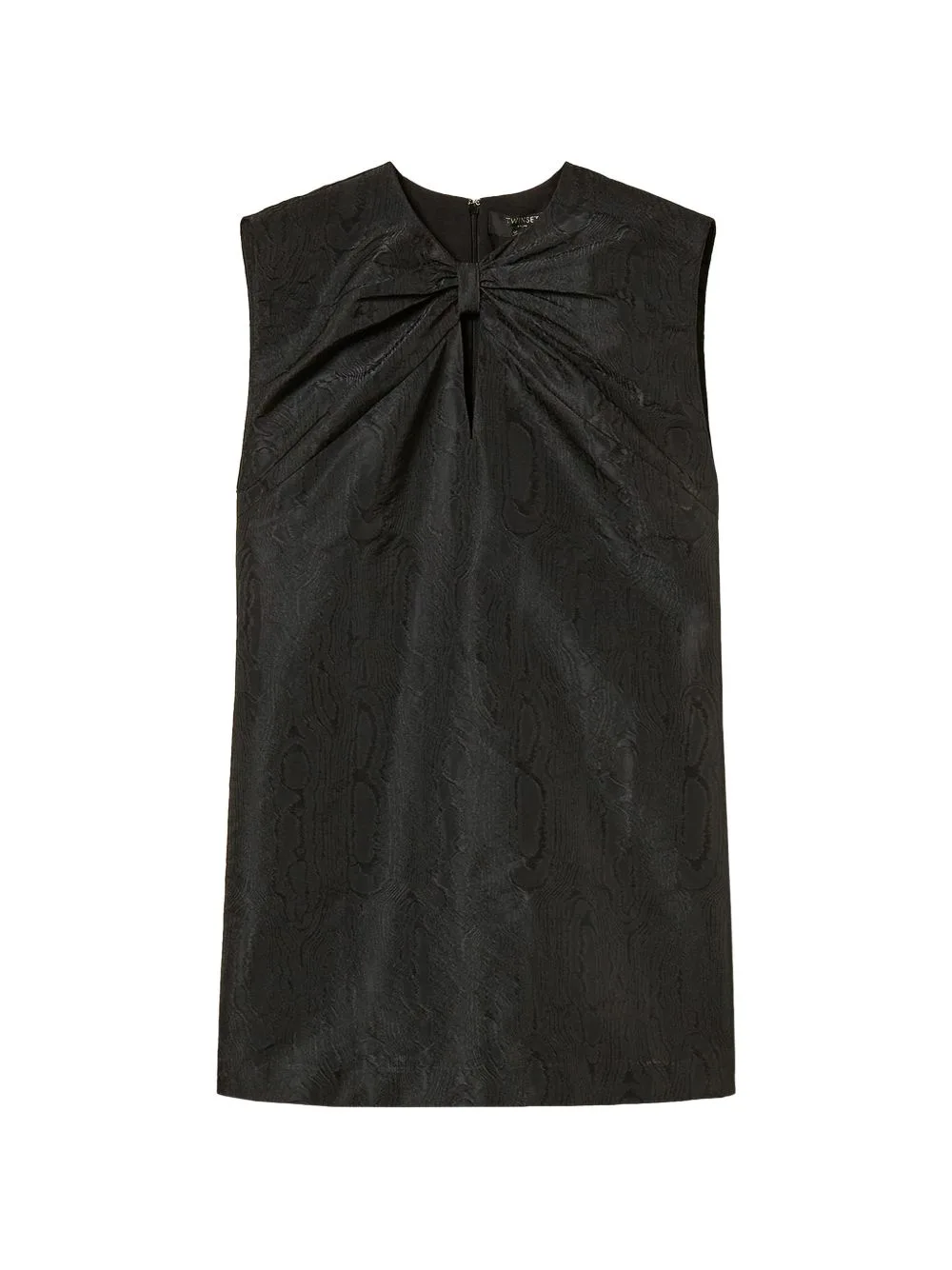Short Moiré Dress with Bow by TWINSET