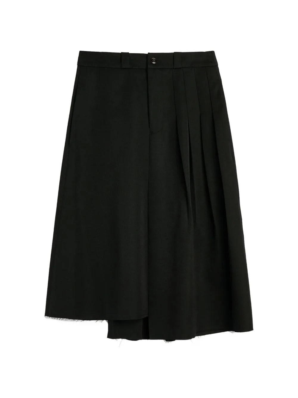 Origami Pleated Asymmetric Midi Skirt by OUR LEGACY