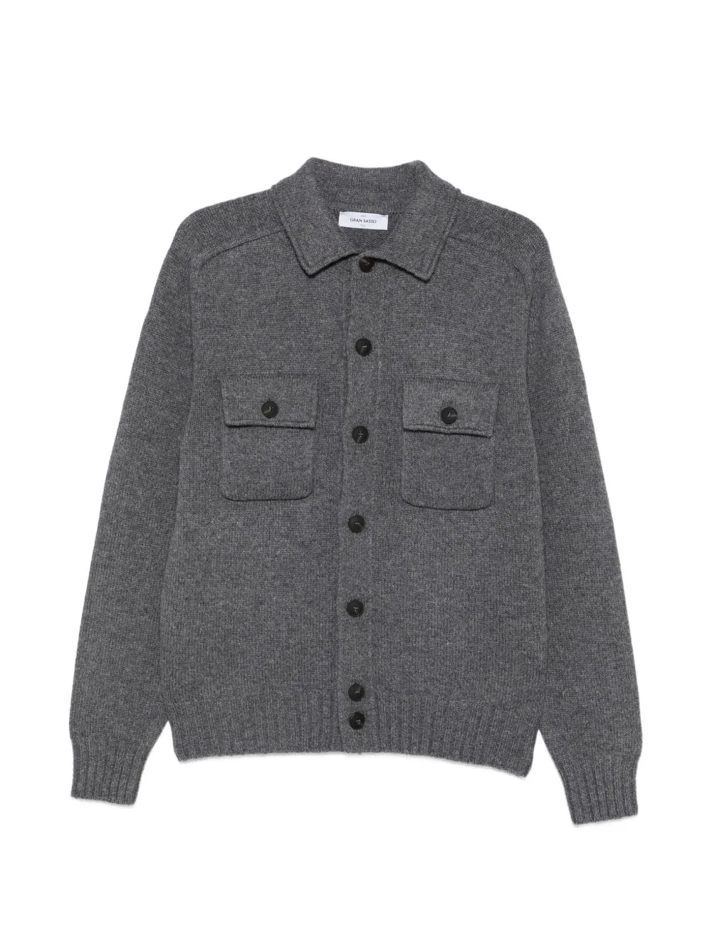 Button-Up Pocket-Detail Cardigan
