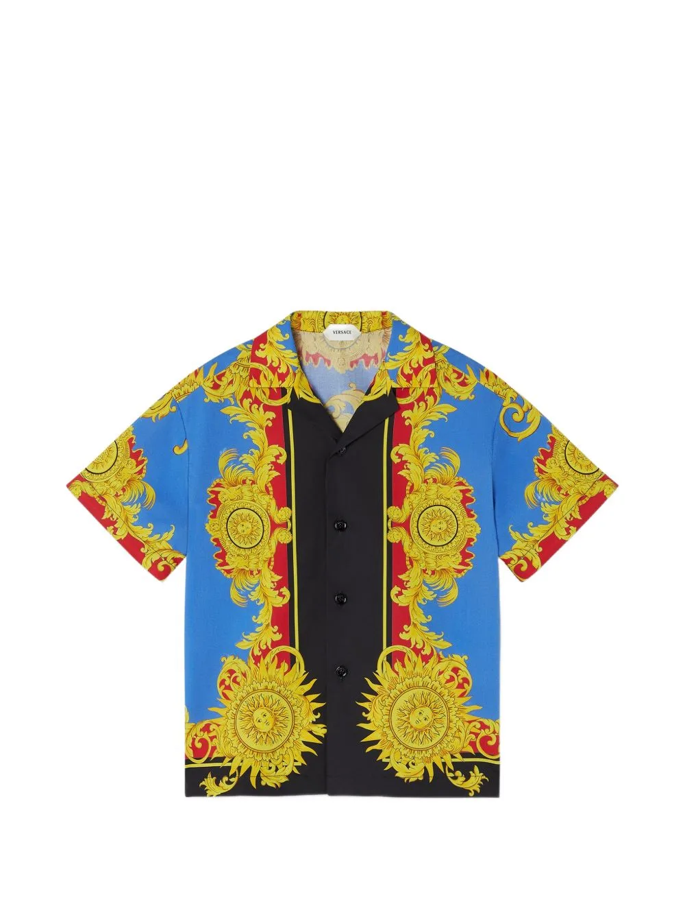 Barocco-Print Short-Sleeve Shirt by Versace Kids