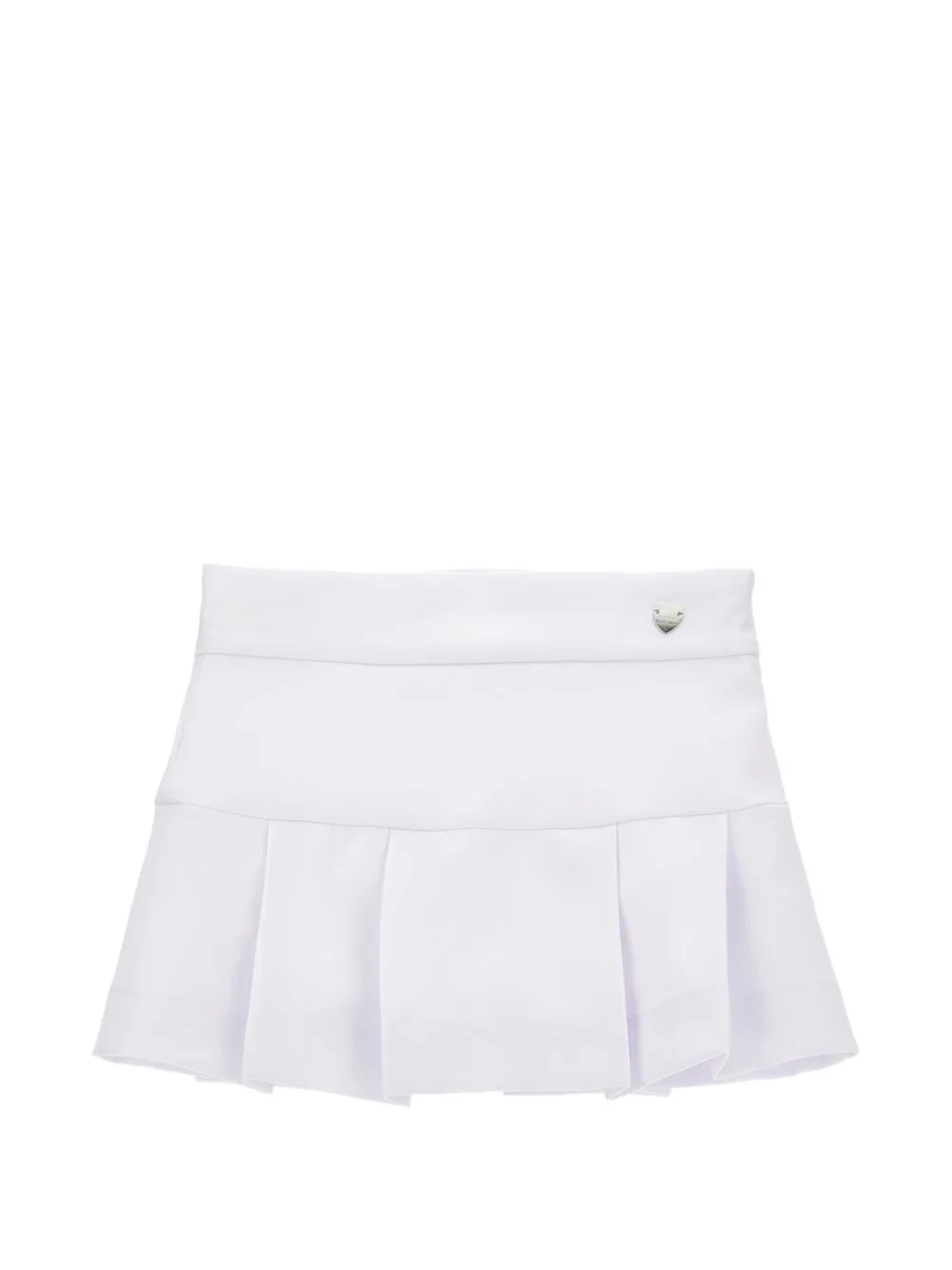 Pleated Logo-Plaque Skirt by Monnalisa