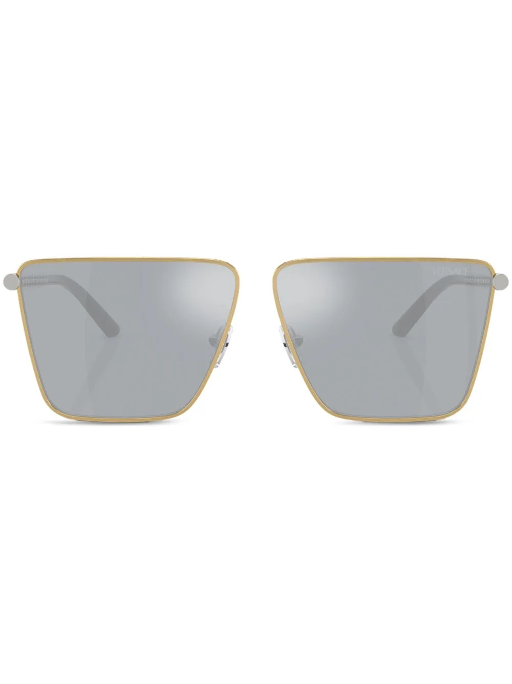 Tubular Greca Square-Frame Sunglasses by Versace Eyewear
