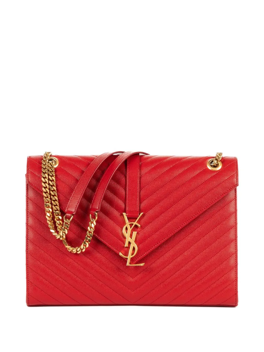 Chevron-Pattern Shoulder Bag by Saint Laurent Pre-Owned