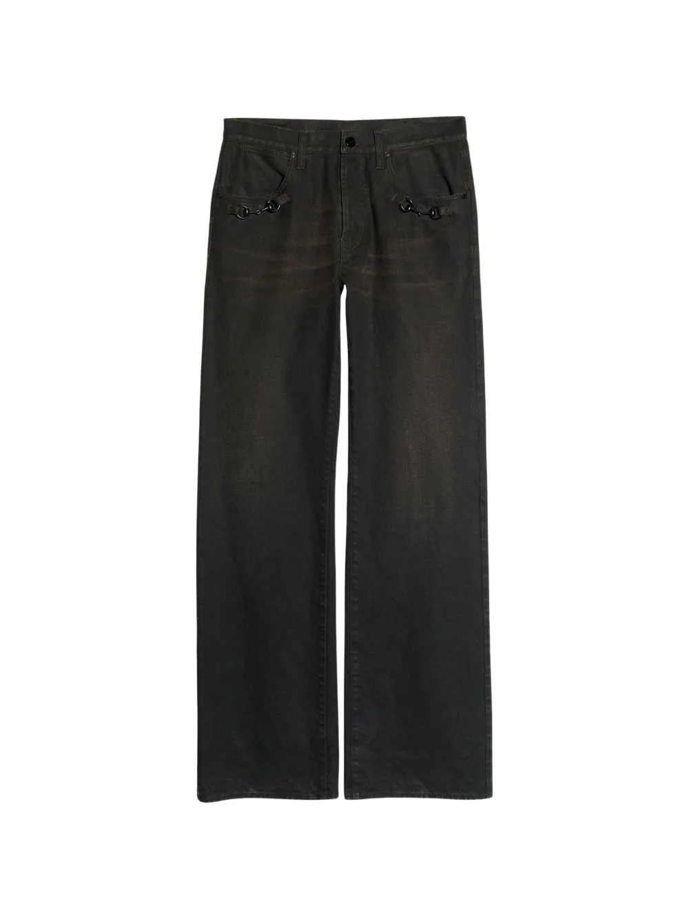 Horsebit Wide-Leg Jeans by Gucci