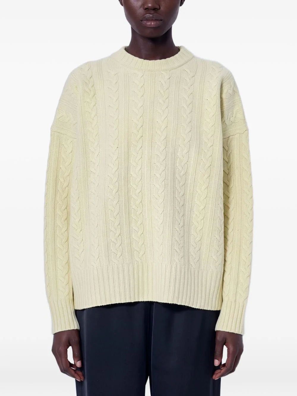 Cable-Knit Crew-Neck Sweater by Róhe