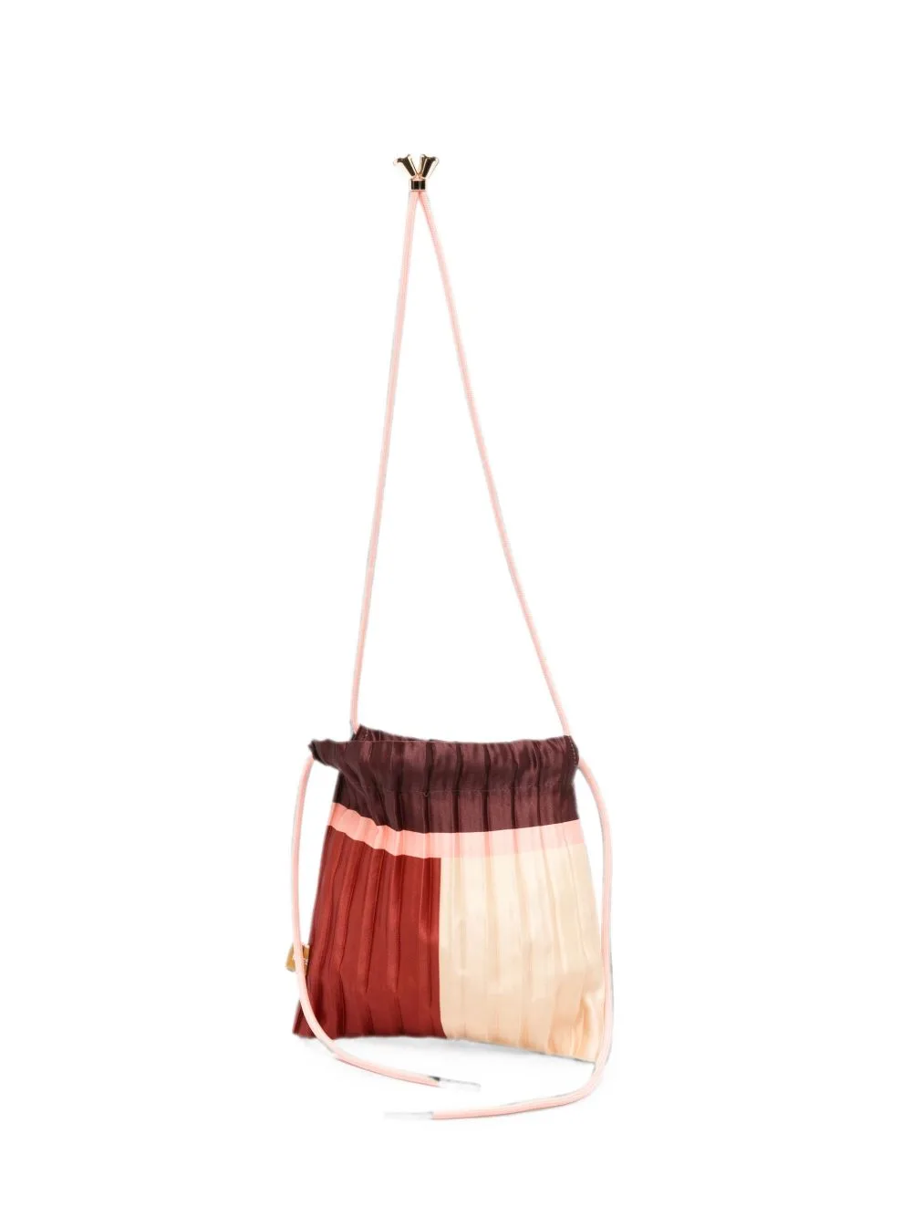 Pleated Colour-Block Shoulder Bag by MULTITUDES BAGS