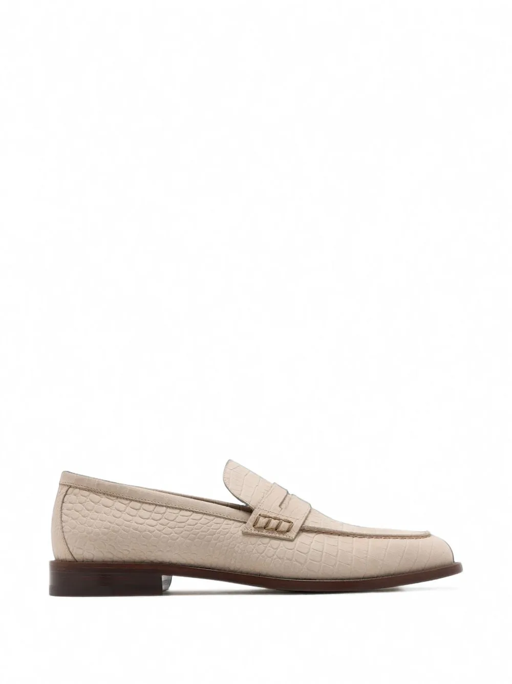 Perry Crocodile-Effect Loafers by Manolo Blahnik