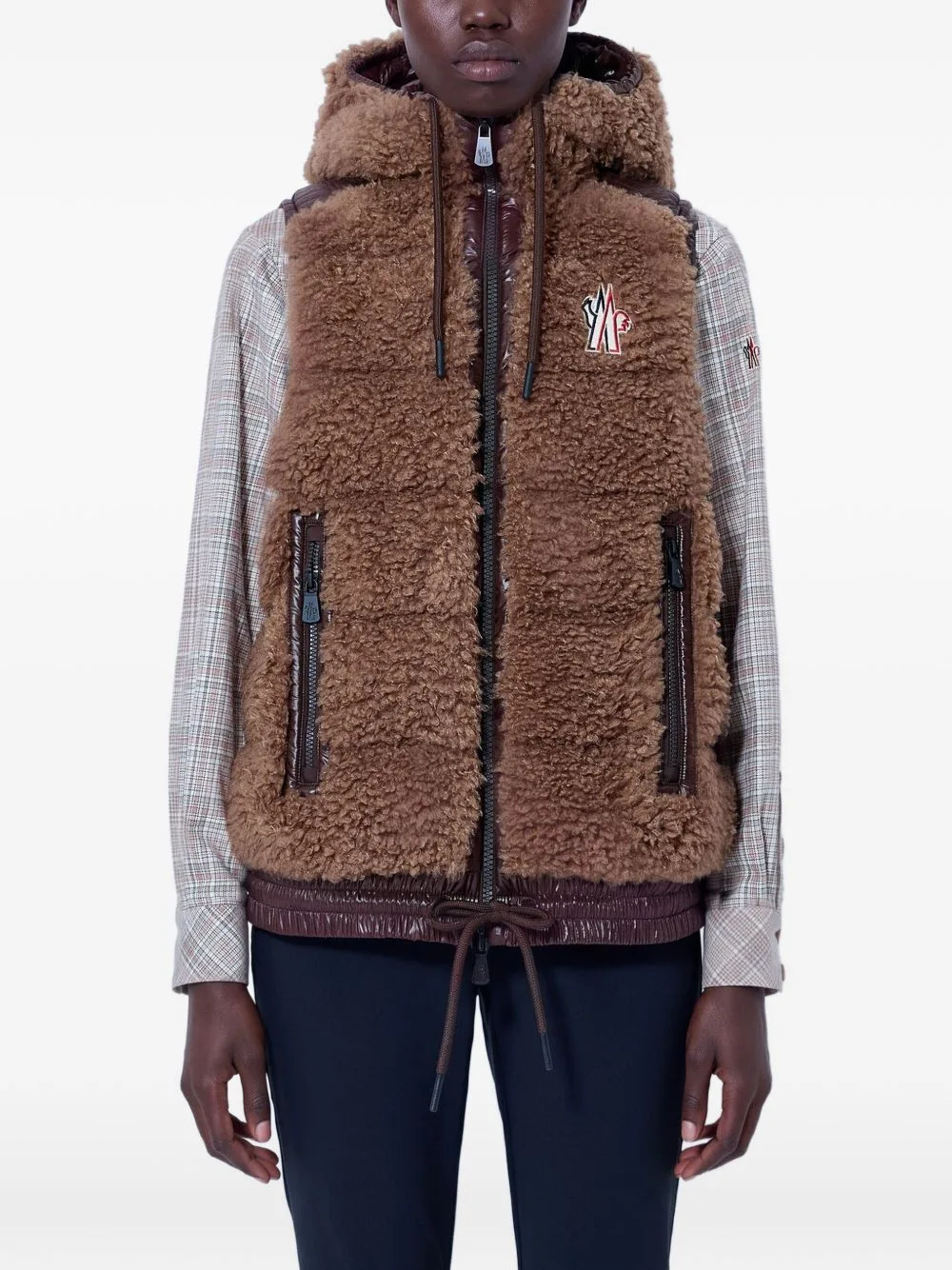 Logo-Patch Hooded Gilet by Moncler Grenoble