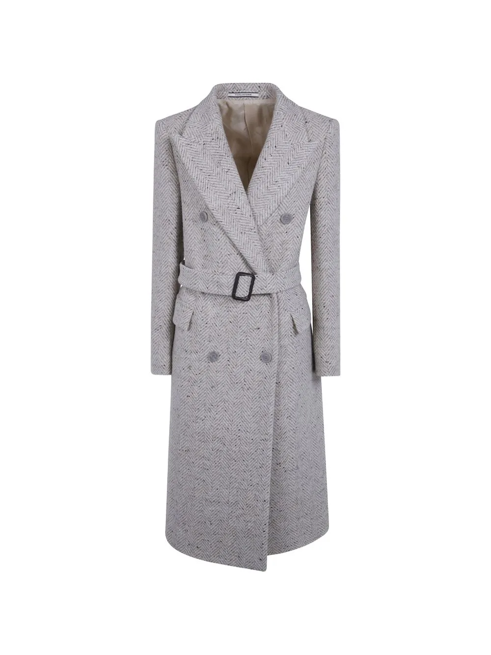 Jole C Herringbone Double-Breasted Coat by Tagliatore