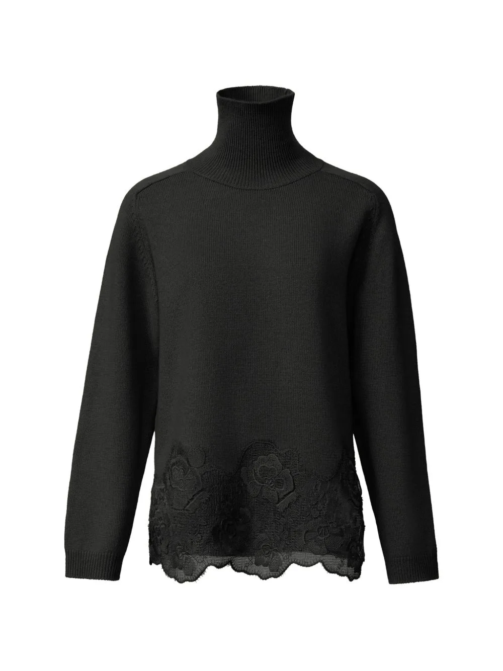 Lace-Trim Turtleneck Sweater by Fabiana Filippi