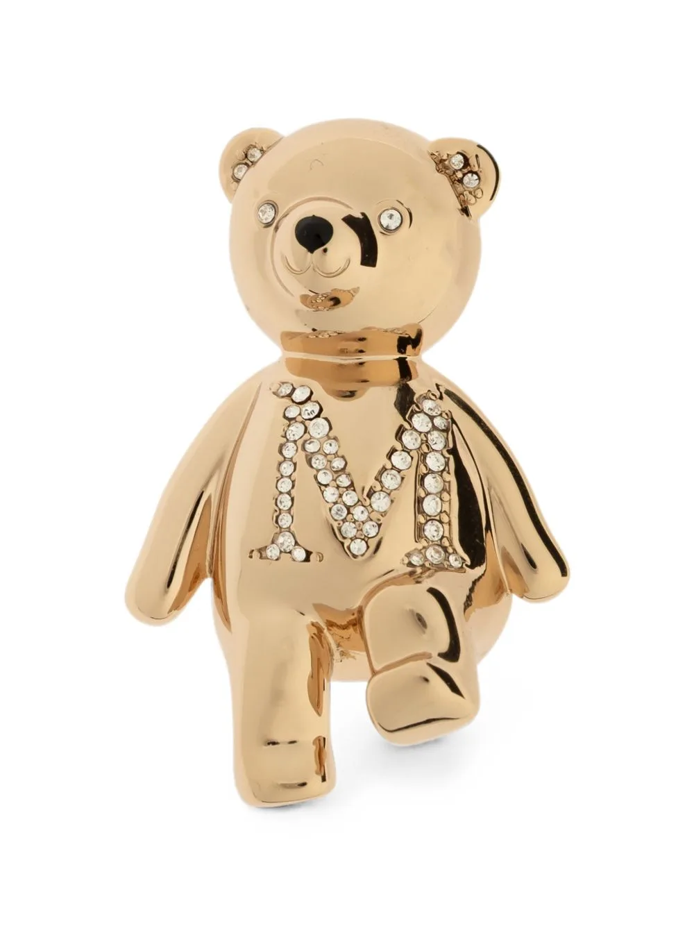 Metal Teddy Bear Brooch by Max Mara