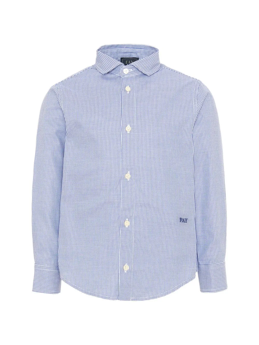Gingham Long-Sleeve Shirt by Fay Kids