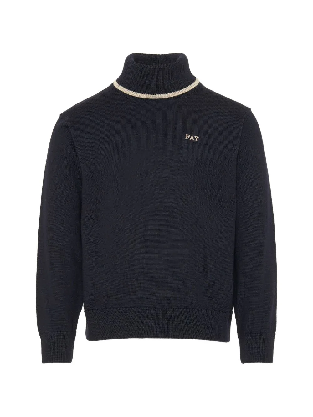 Logo-Embroidered Roll-Neck Sweater by Fay Kids