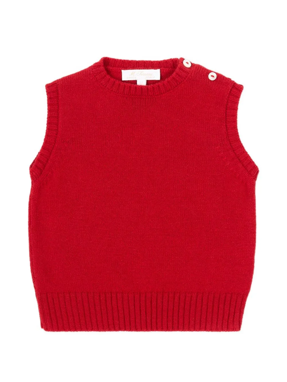 Button-Detail Knitted Sweater Vest by Mariella Ferrari