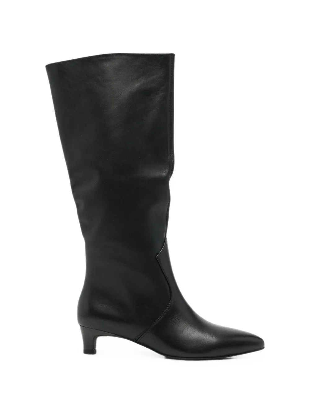 Pointed-Toe Side-Zip Knee-High Boots
