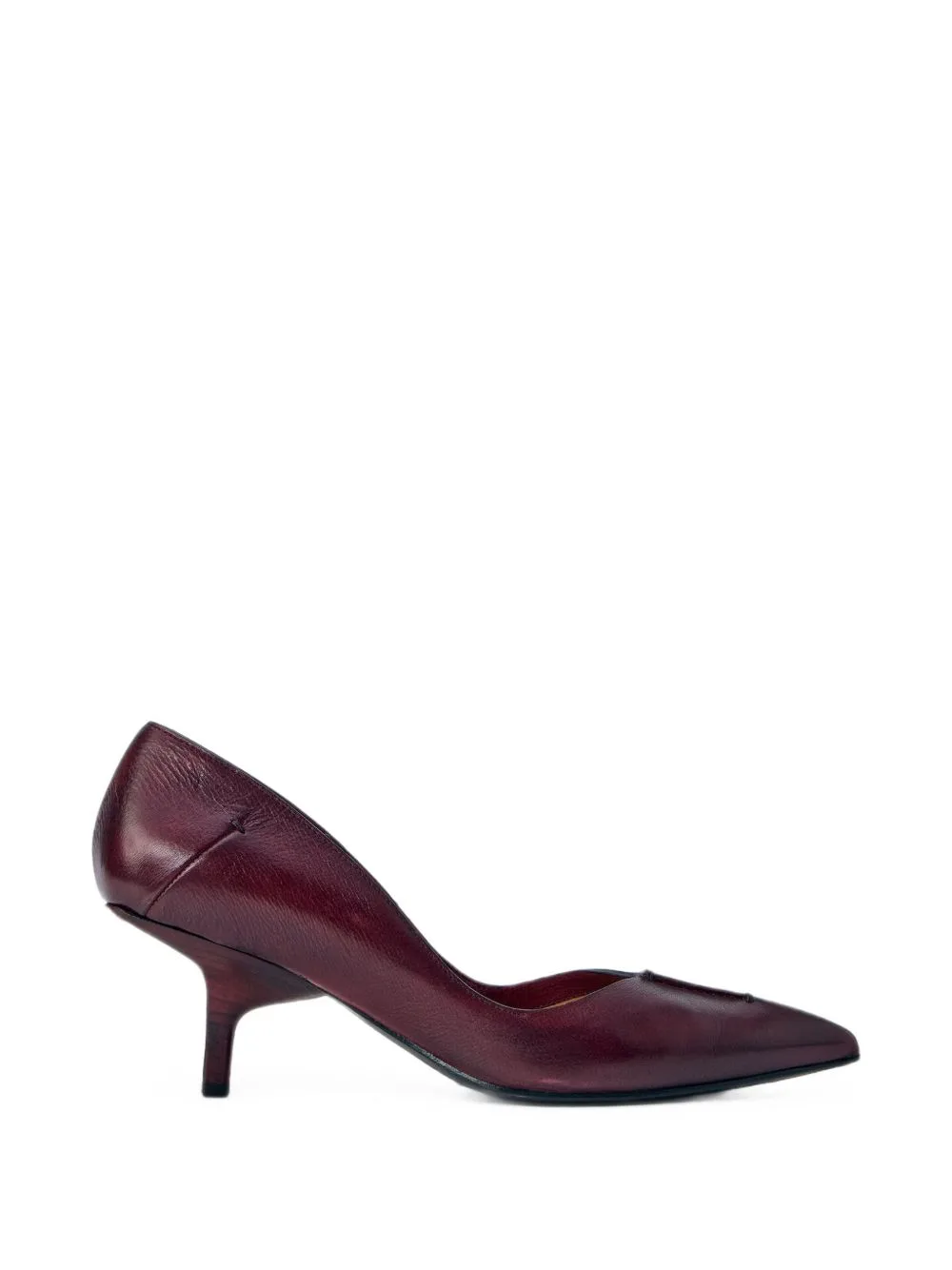 Pointed-Toe Leather Pumps