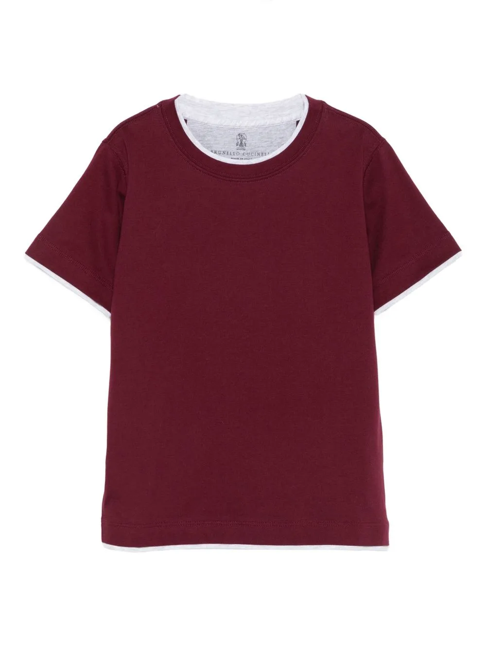 Trimmed Cotton T-Shirt by Brunello Cucinelli Kids