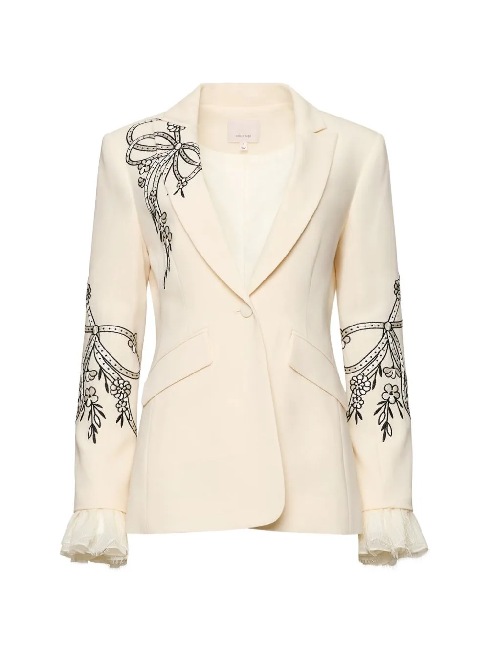 Cheyenne Cascading Ribbon Blazer by Cinq A Sept