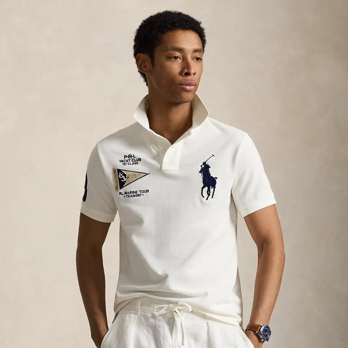 Custom Slim Fit Big Pony Polo Shirt by Polo Ralph Lauren