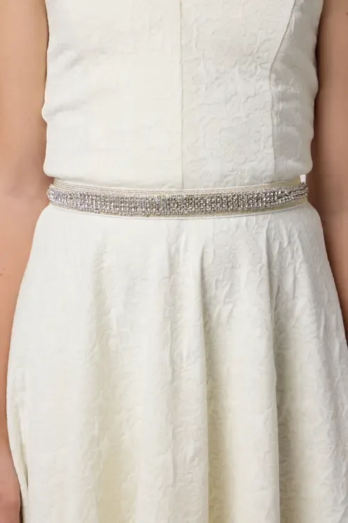 Stretchy Glitter Rhinestone Belt by Un Deux Trois